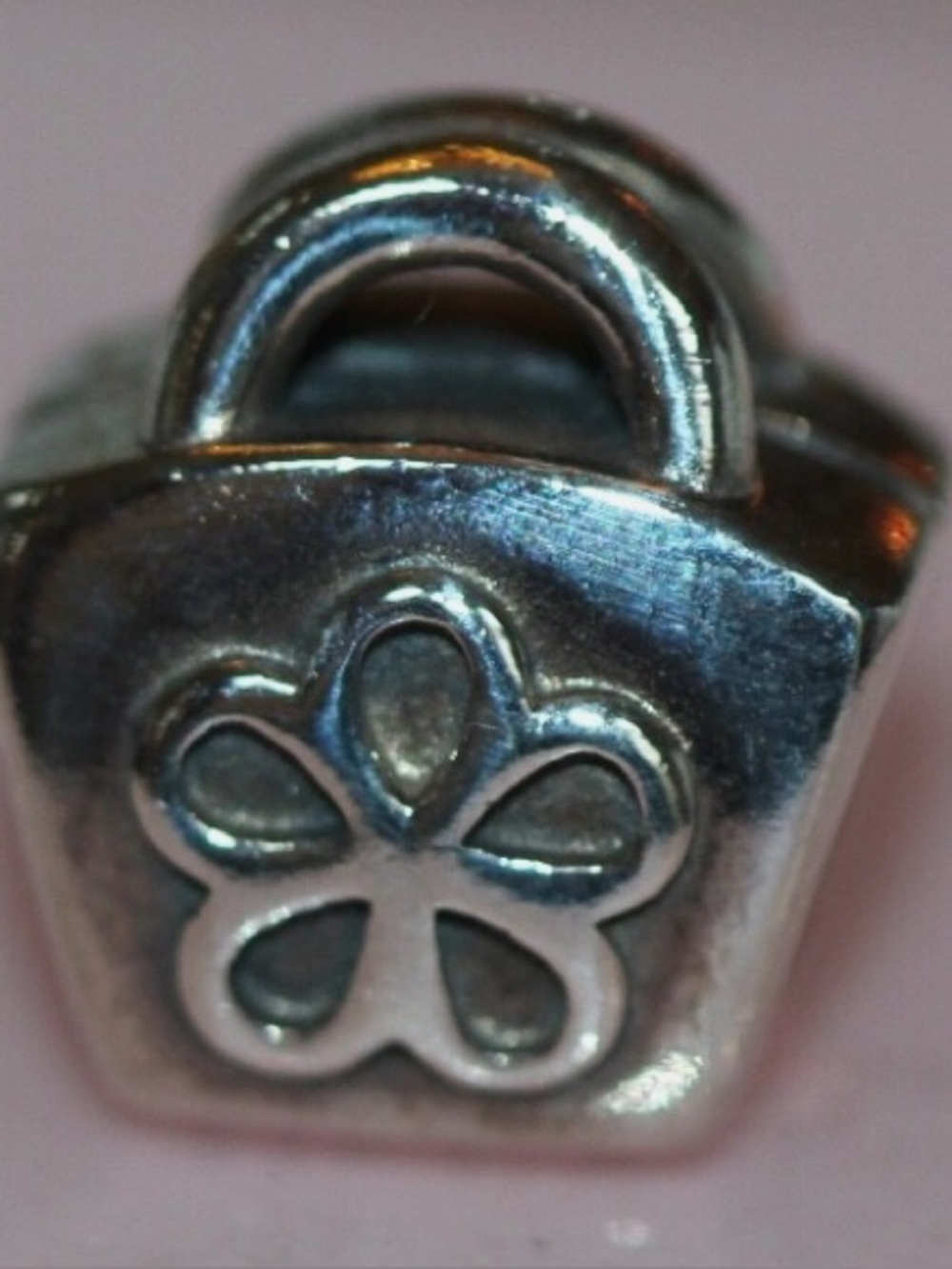 Pandora Silver Flower Lock Charm - Women Accessories
